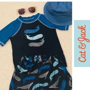 Cat & Jack Swim Shirt and Swim Trunks